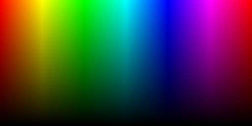 Color hues with black background