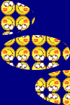 Texture brush with TileFlipXY map mode. AntiAliasing = true, AlphaBlending = true.