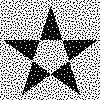 Shape drawing with black and white quantizing, using blue noise dithering.