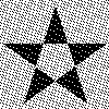 Shape drawing with black and white quantizing, using interleaved gradient noise dithering.