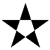 Shape drawing with black and white quantizing.