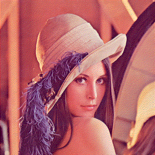 Test image "Lena" with RGB111 palette and Floyd-Steinberg dithering